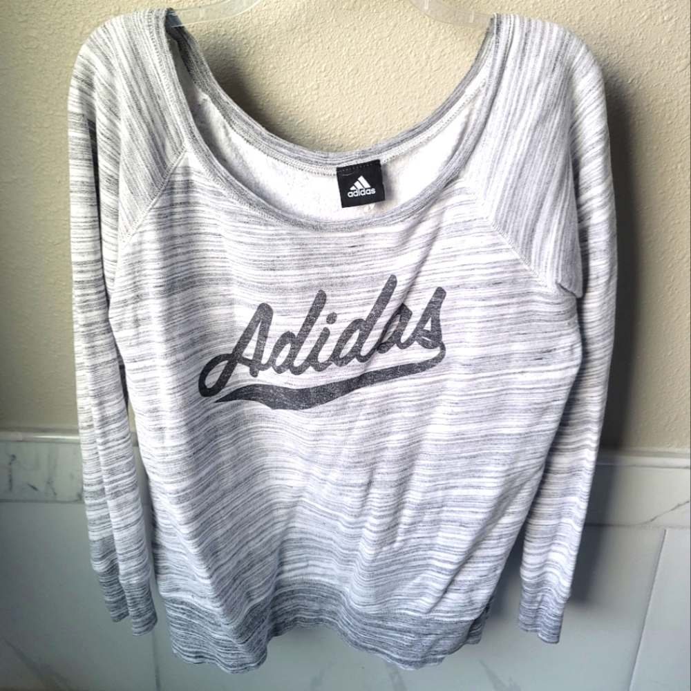 Adidas Off Shoulder Sweatshirt Size L
